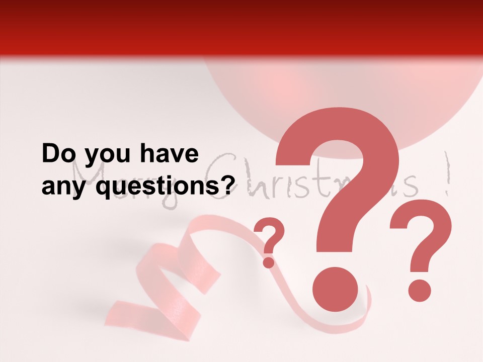 Text Red Ornamented PowerPoint Template