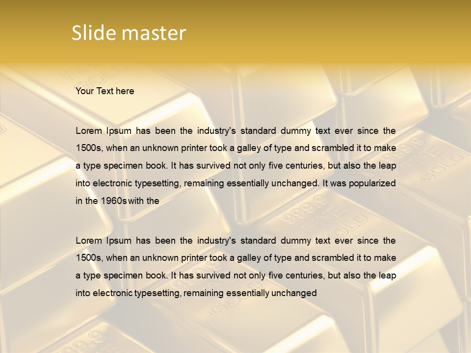 Fortune Financial Golden PowerPoint Template