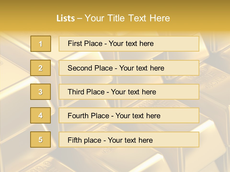 Fortune Financial Golden PowerPoint Template