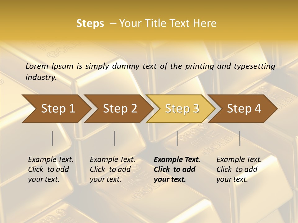 Fortune Financial Golden PowerPoint Template