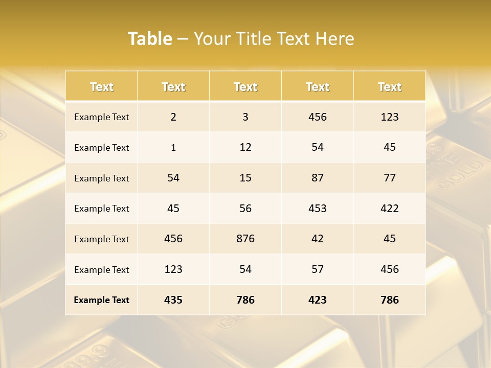 Fortune Financial Golden PowerPoint Template