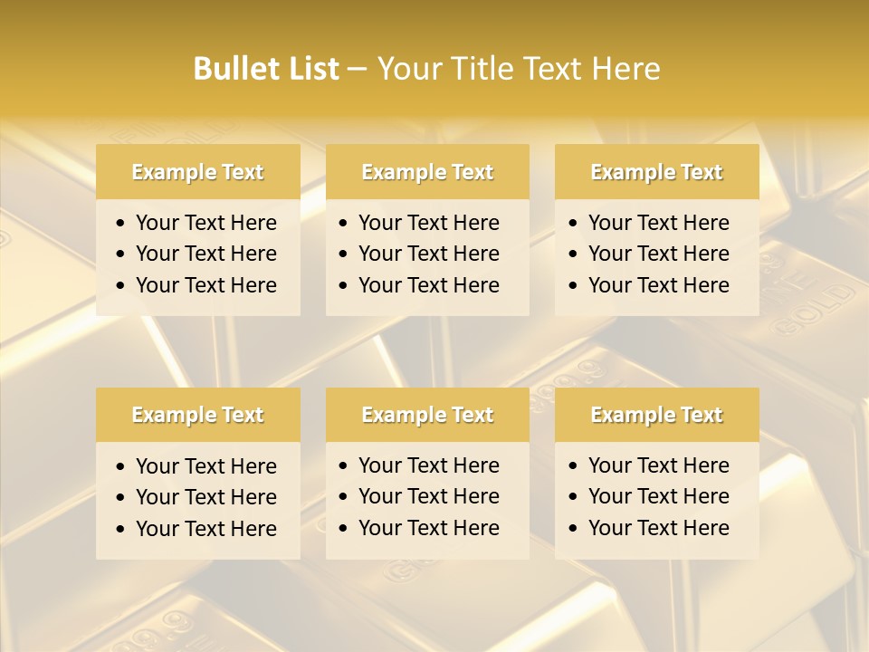 Fortune Financial Golden PowerPoint Template