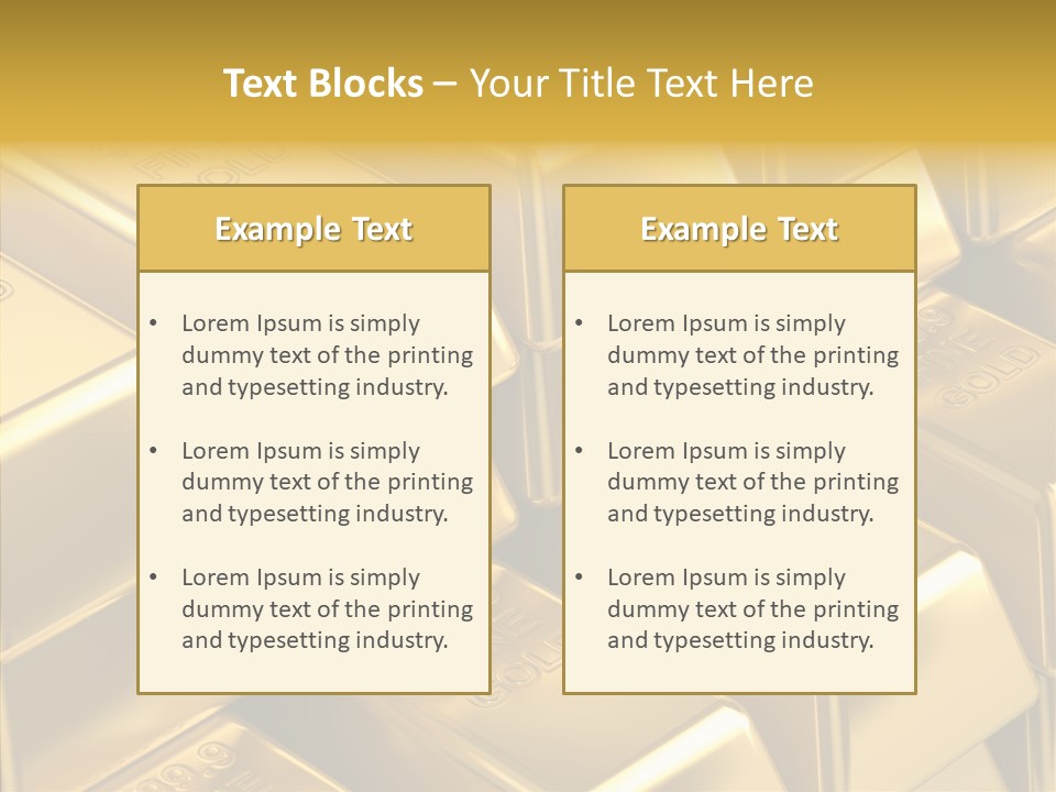 Fortune Financial Golden PowerPoint Template