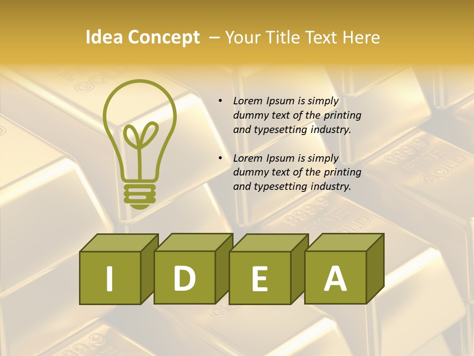 Fortune Financial Golden PowerPoint Template