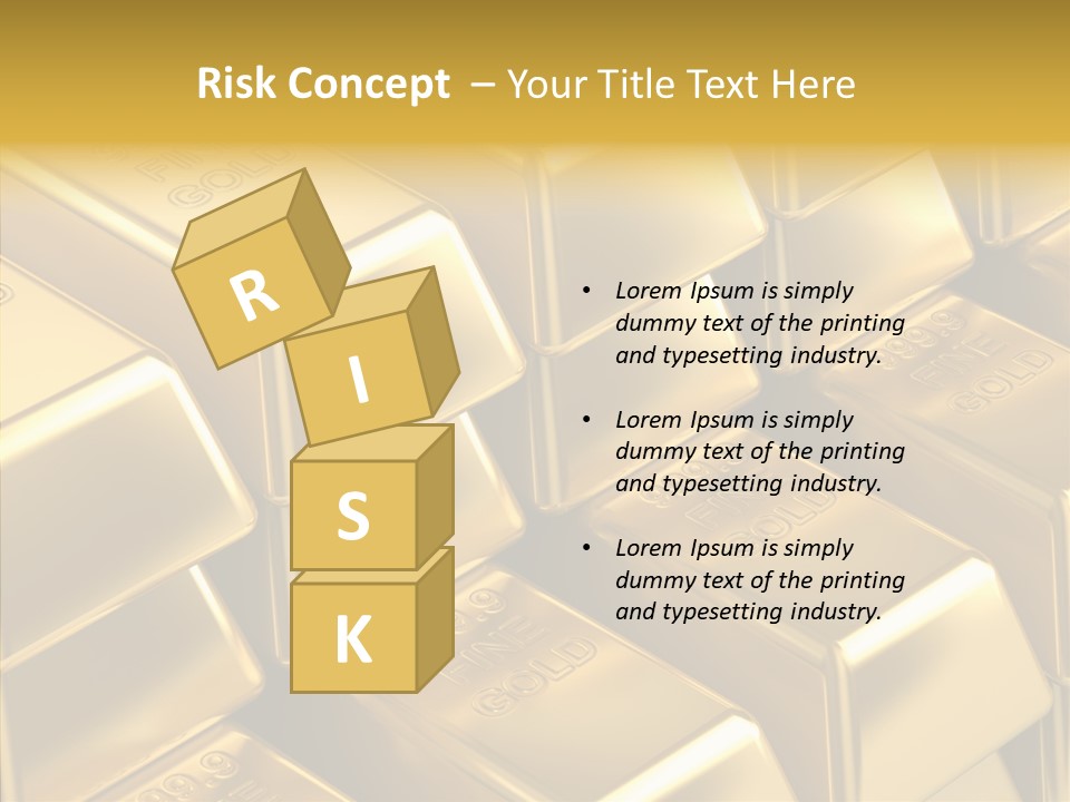 Fortune Financial Golden PowerPoint Template