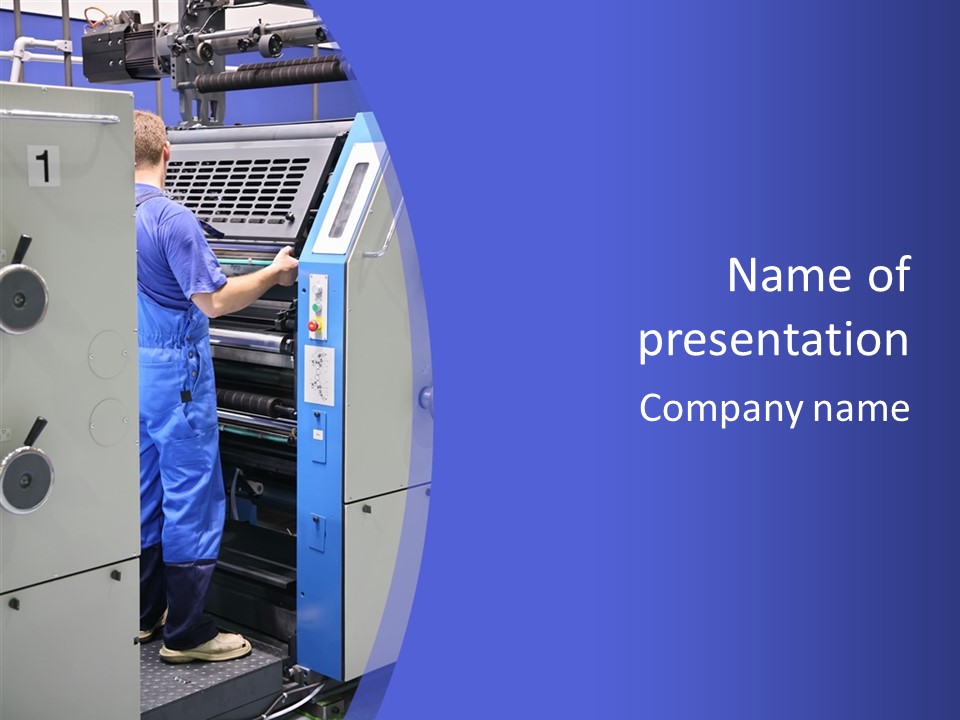 Cartridge Printout Press PowerPoint Template