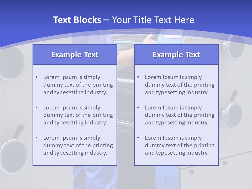 Cartridge Printout Press PowerPoint Template