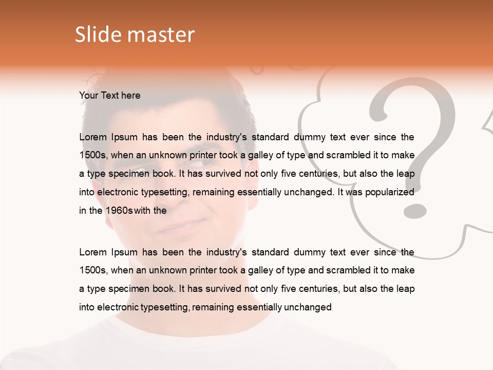 Handsome Shirt Holding PowerPoint Template