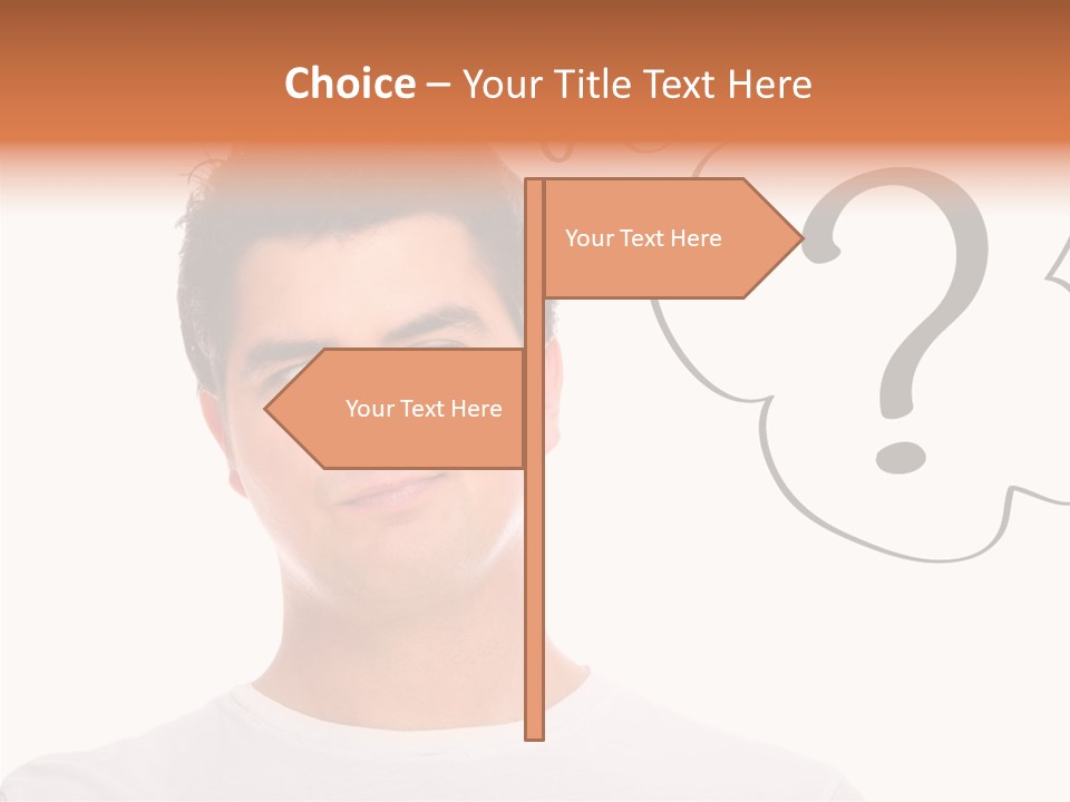 Handsome Shirt Holding PowerPoint Template