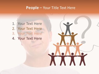 Handsome Shirt Holding PowerPoint Template
