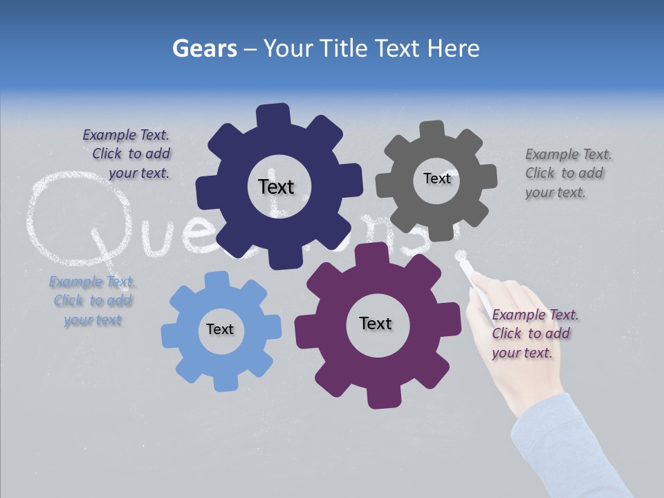 Learning Message Mark PowerPoint Template