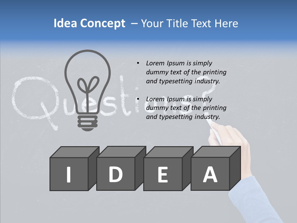 Learning Message Mark PowerPoint Template