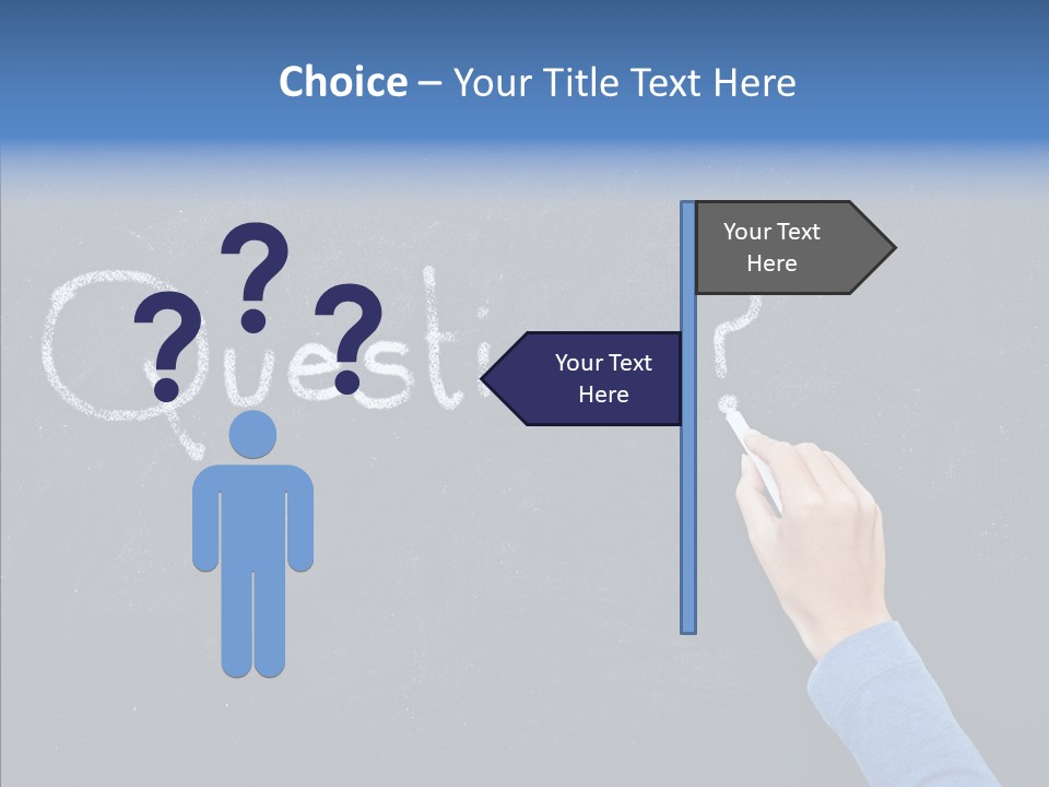 Learning Message Mark PowerPoint Template