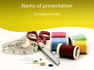 Accessories Needle Dressmaking PowerPoint Template