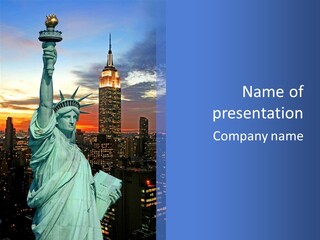 Immigration Skyscraper Empire PowerPoint Template