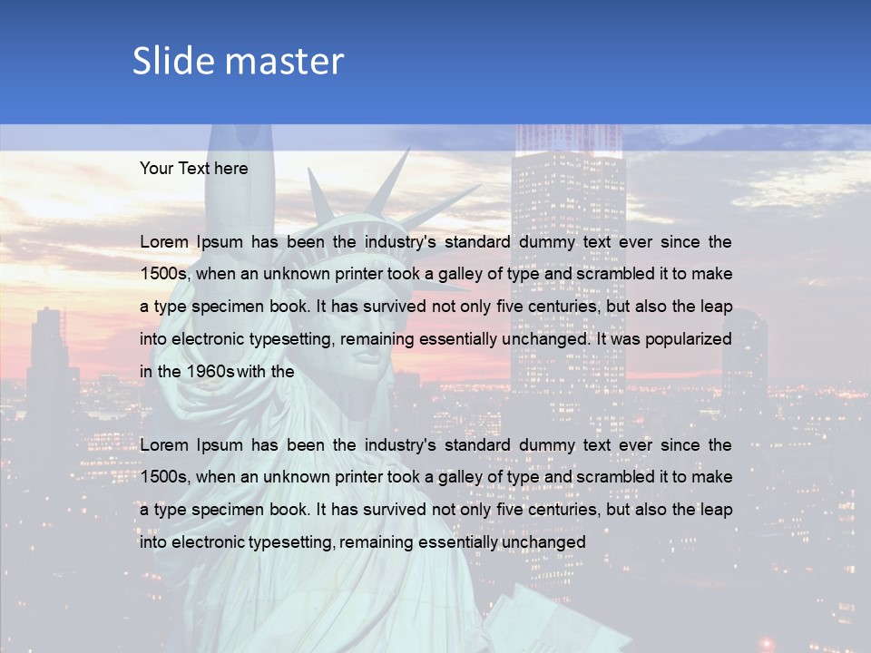 Immigration Skyscraper Empire PowerPoint Template