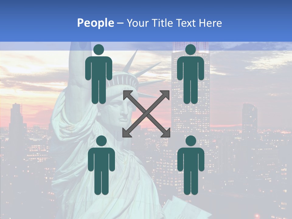 Immigration Skyscraper Empire PowerPoint Template