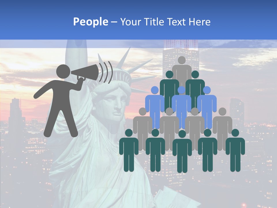 Immigration Skyscraper Empire PowerPoint Template