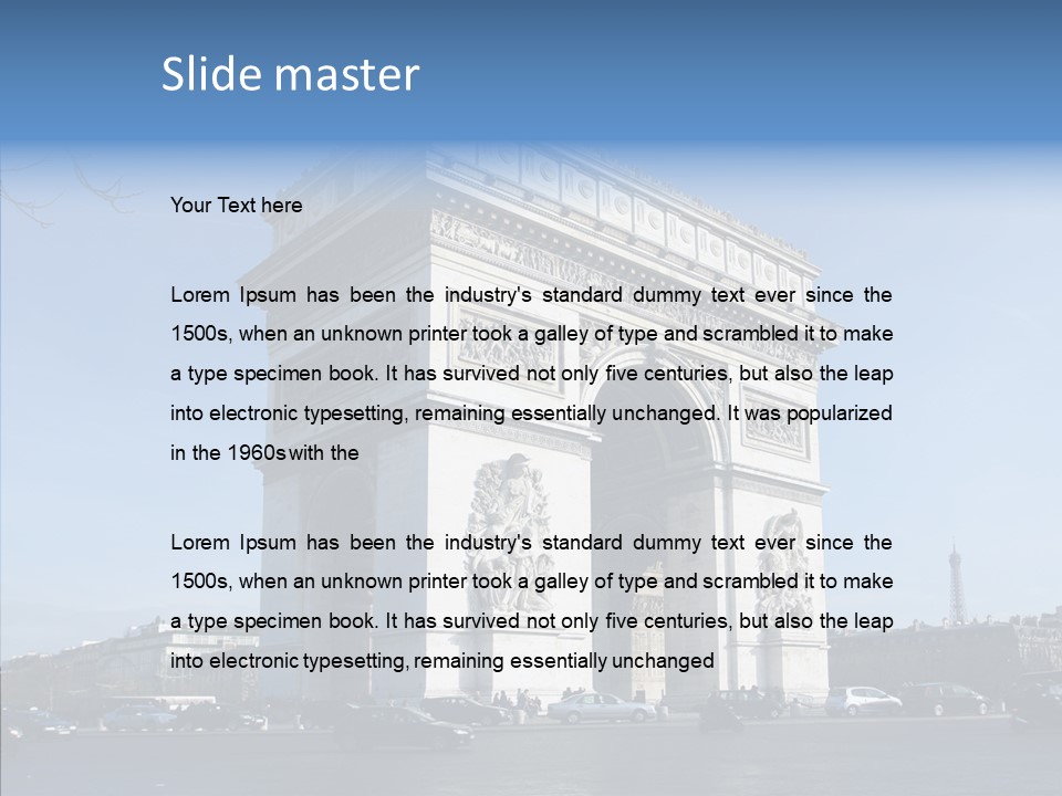 Roundabout Daytime Paris PowerPoint Template