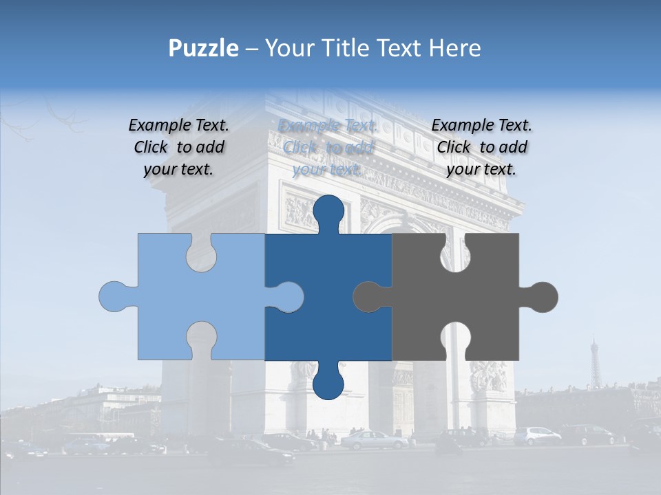 Roundabout Daytime Paris PowerPoint Template