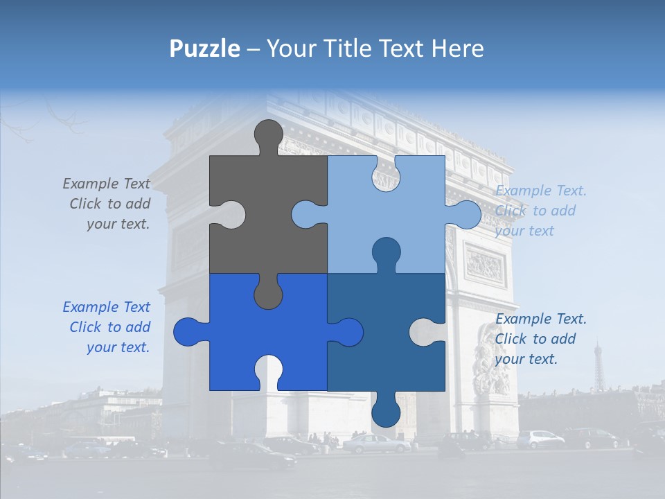 Roundabout Daytime Paris PowerPoint Template