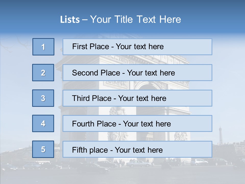 Roundabout Daytime Paris PowerPoint Template