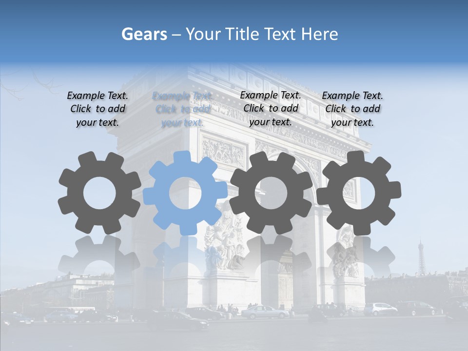 Roundabout Daytime Paris PowerPoint Template