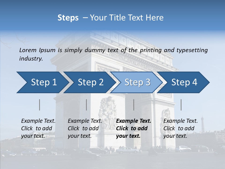 Roundabout Daytime Paris PowerPoint Template