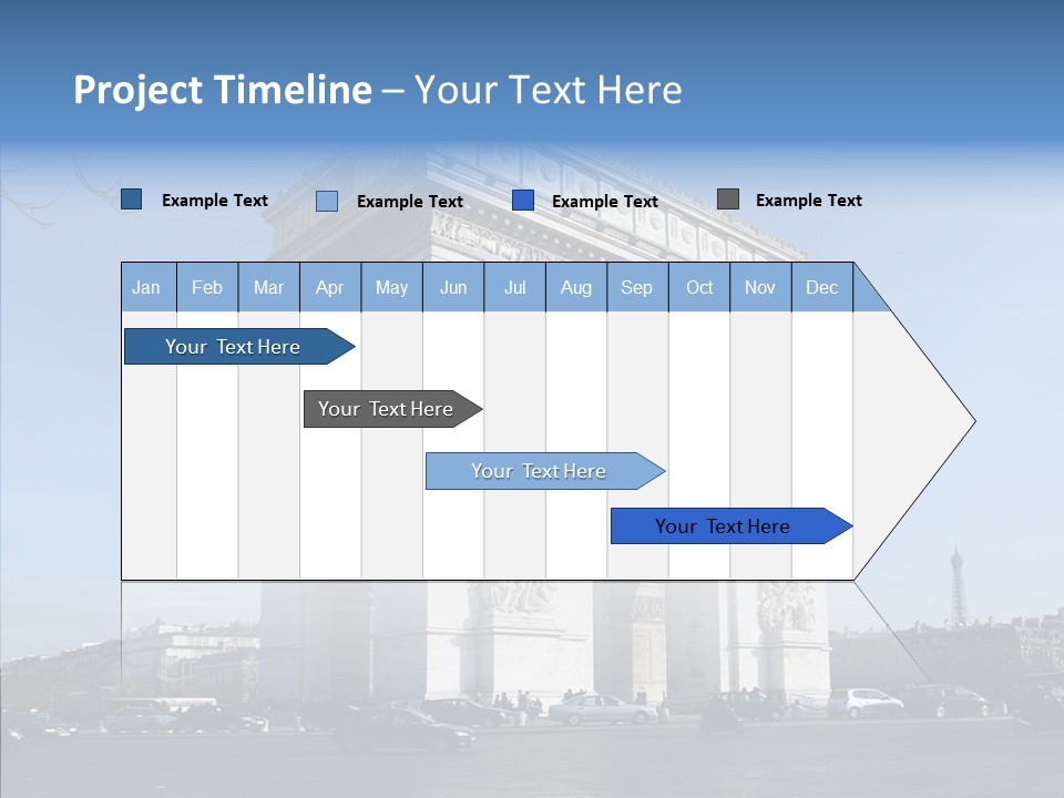 Roundabout Daytime Paris PowerPoint Template