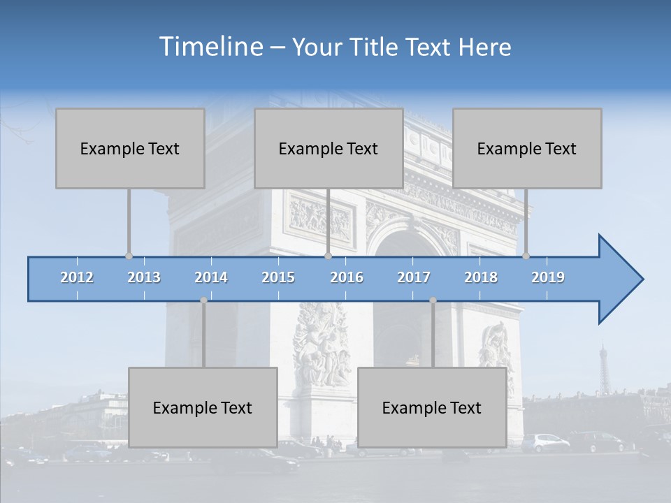 Roundabout Daytime Paris PowerPoint Template