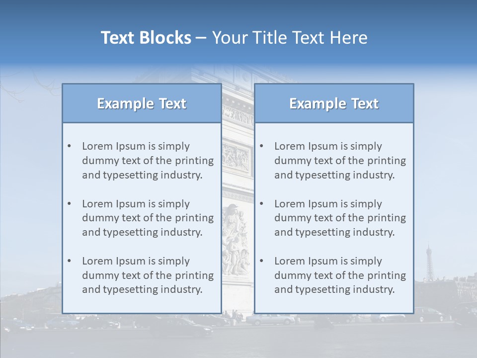 Roundabout Daytime Paris PowerPoint Template