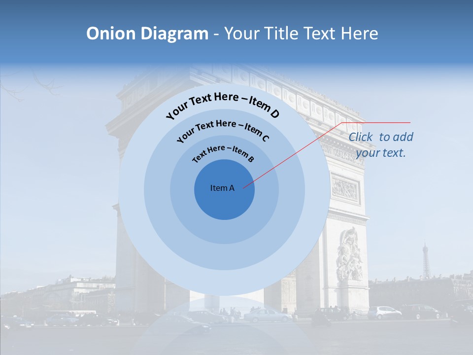 Roundabout Daytime Paris PowerPoint Template
