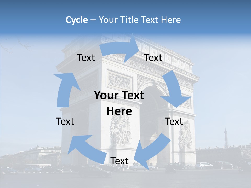 Roundabout Daytime Paris PowerPoint Template