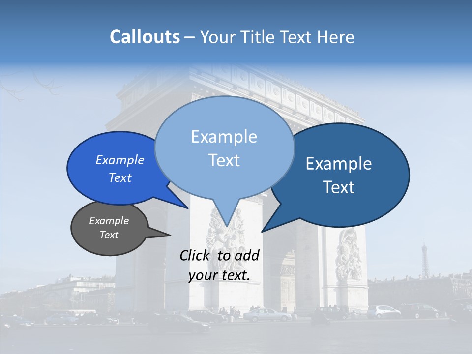 Roundabout Daytime Paris PowerPoint Template