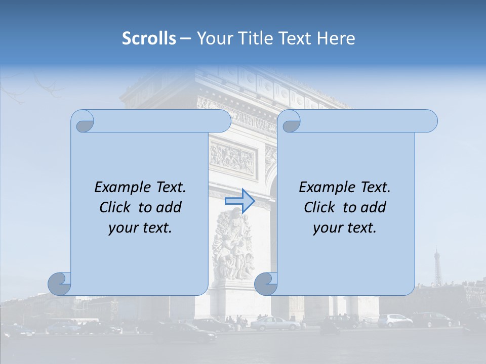 Roundabout Daytime Paris PowerPoint Template