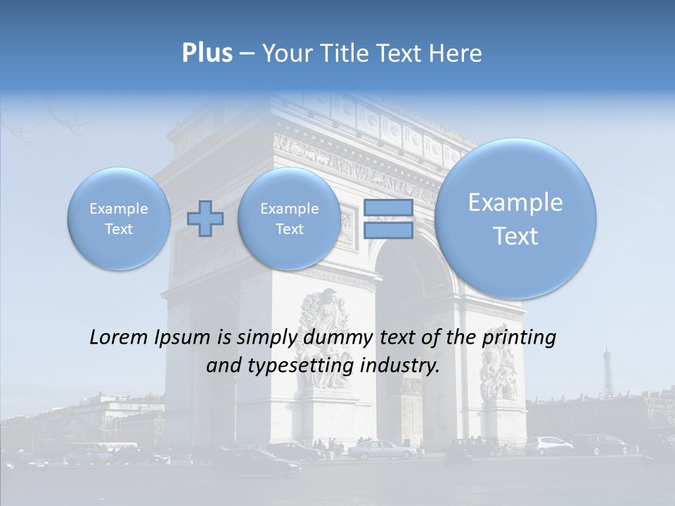 Roundabout Daytime Paris PowerPoint Template