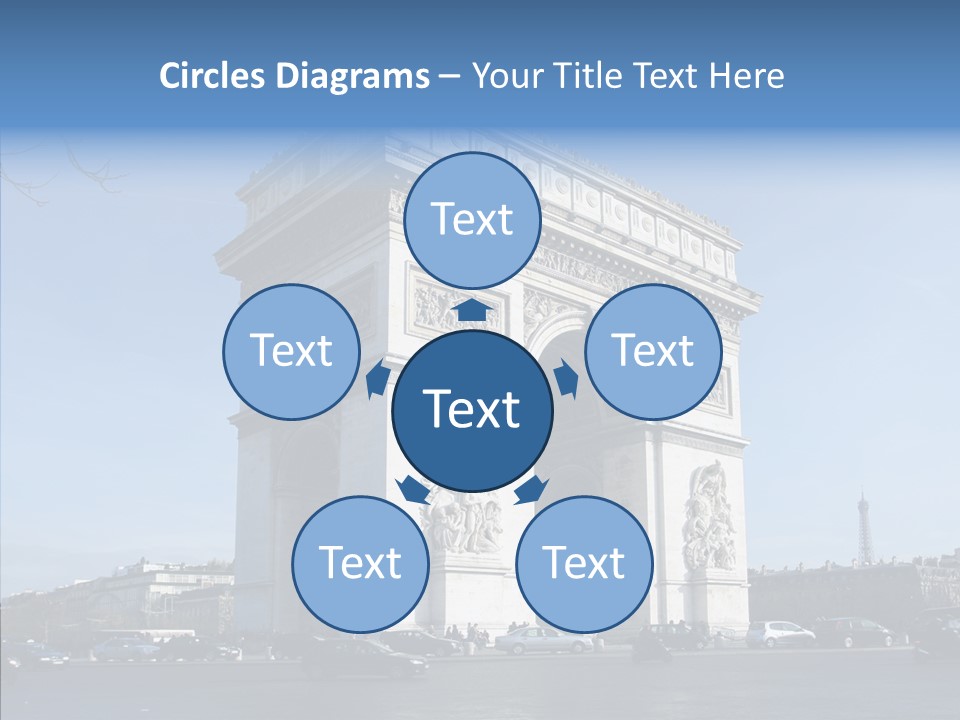 Roundabout Daytime Paris PowerPoint Template