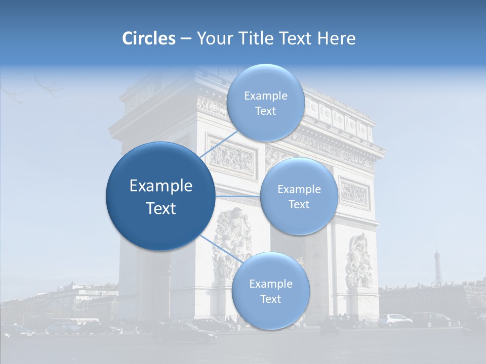 Roundabout Daytime Paris PowerPoint Template