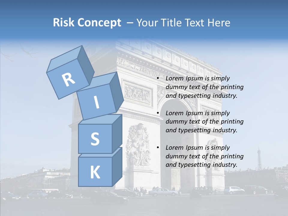 Roundabout Daytime Paris PowerPoint Template