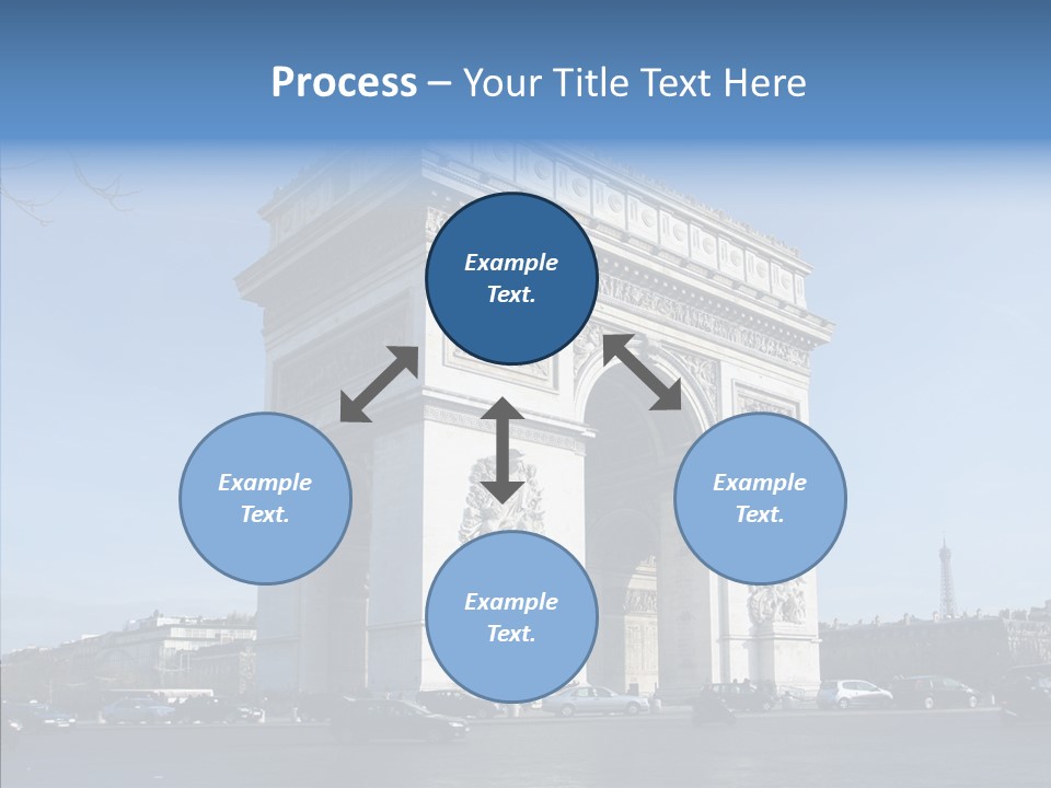 Roundabout Daytime Paris PowerPoint Template