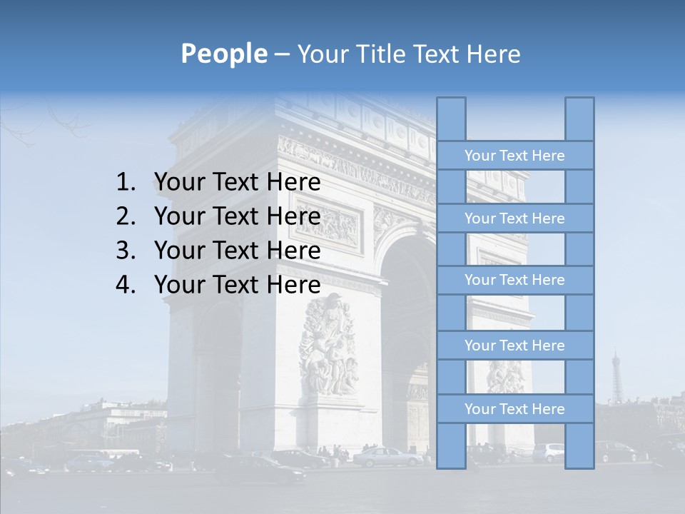 Roundabout Daytime Paris PowerPoint Template