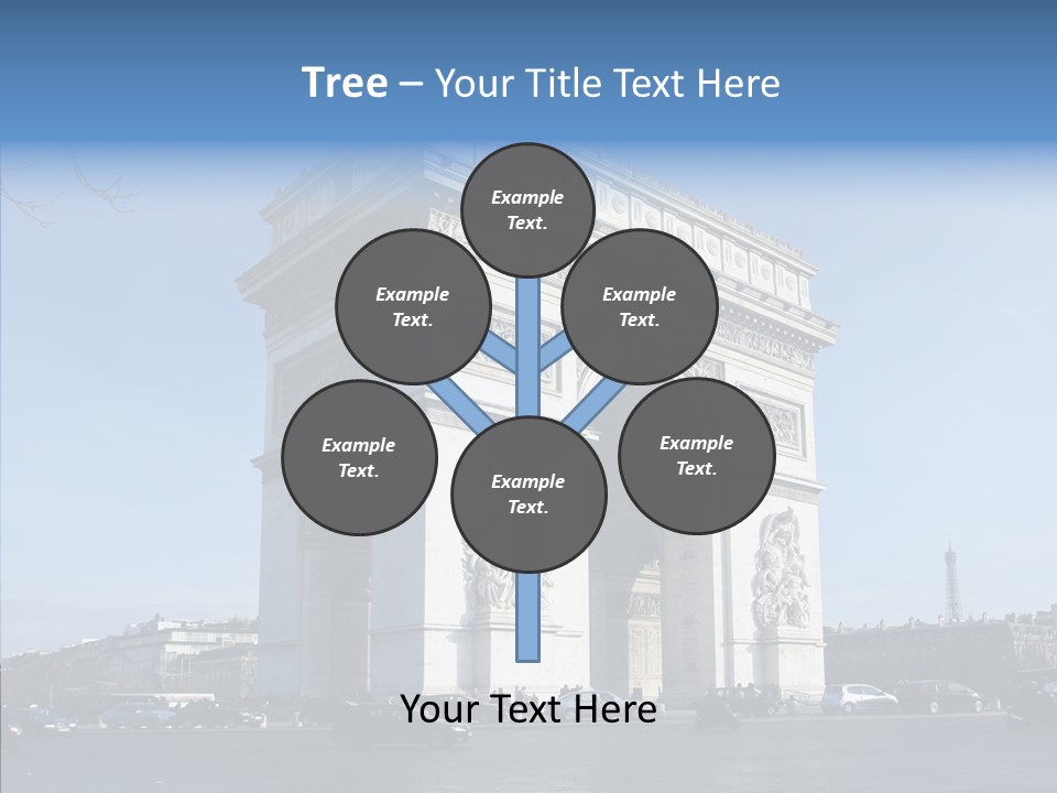 Roundabout Daytime Paris PowerPoint Template