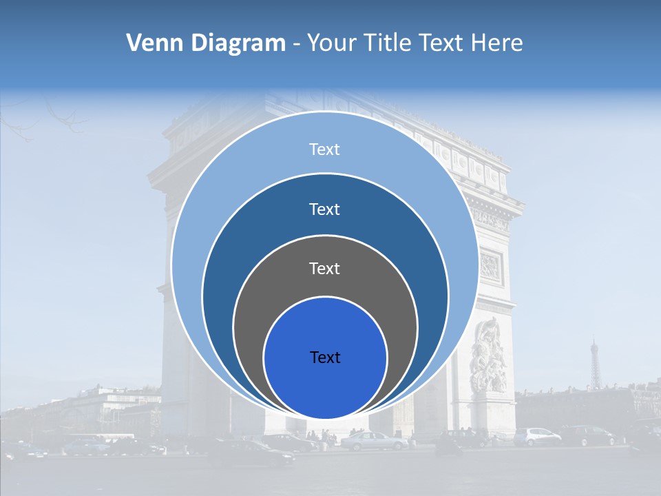 Roundabout Daytime Paris PowerPoint Template