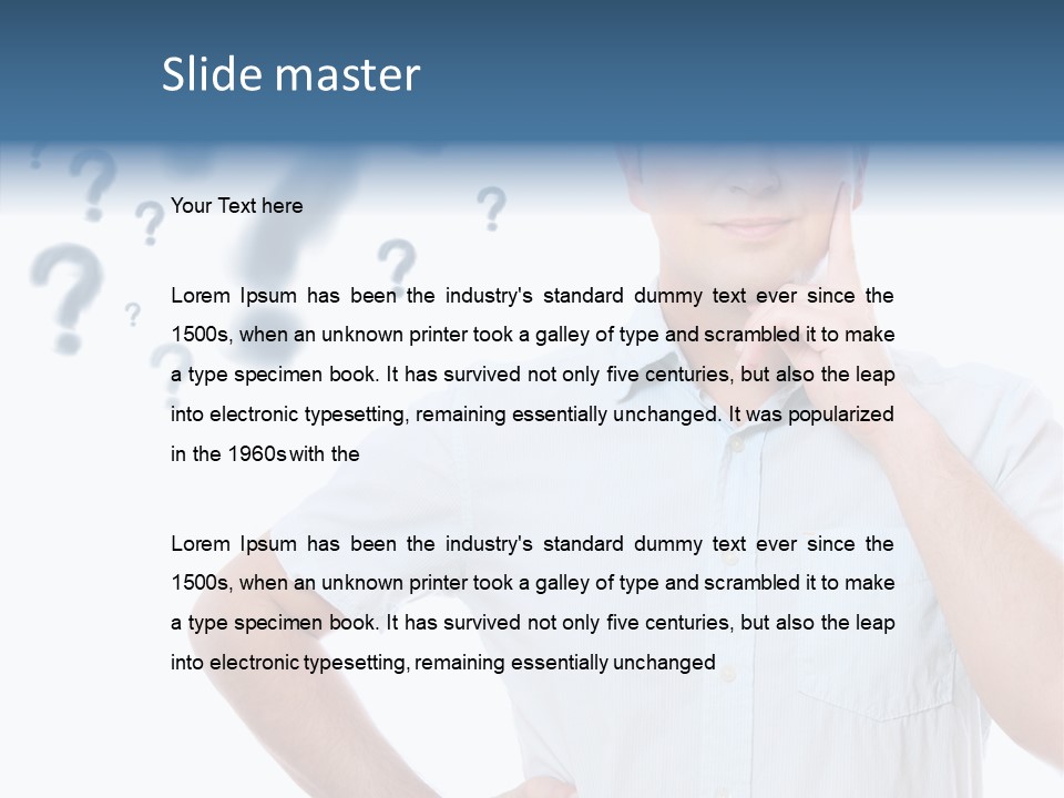 Gesture Man Confident PowerPoint Template