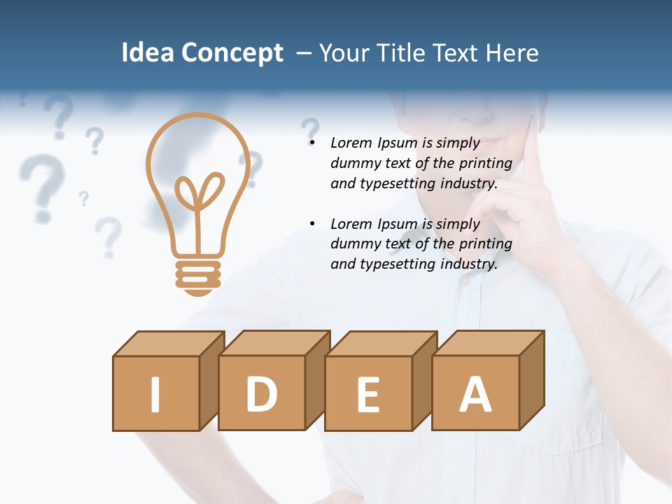 Gesture Man Confident PowerPoint Template