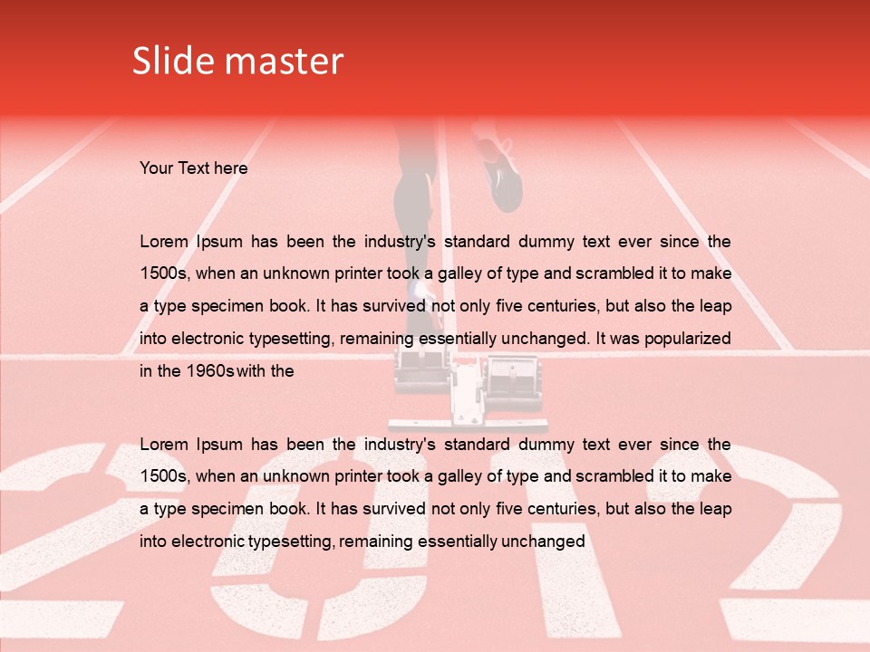 Red Simplicity Block PowerPoint Template