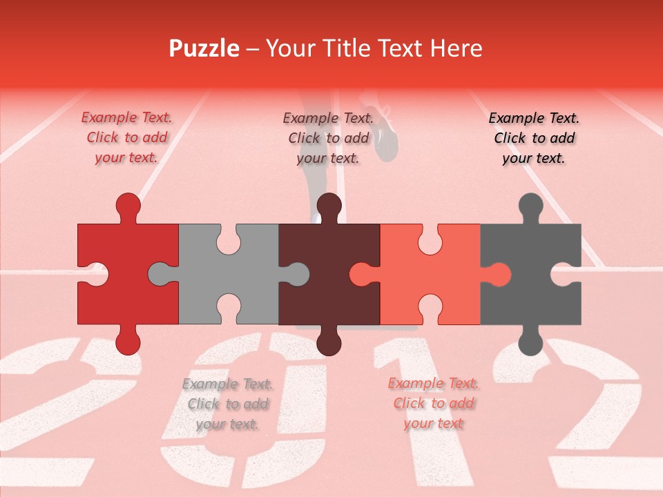 Red Simplicity Block PowerPoint Template