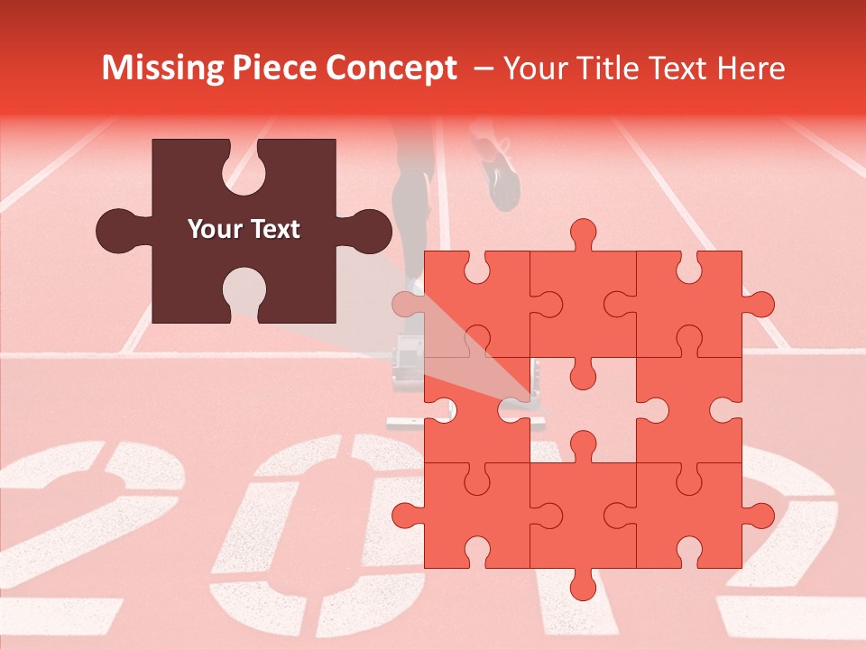 Red Simplicity Block PowerPoint Template