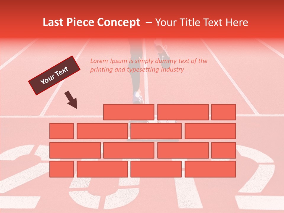 Red Simplicity Block PowerPoint Template