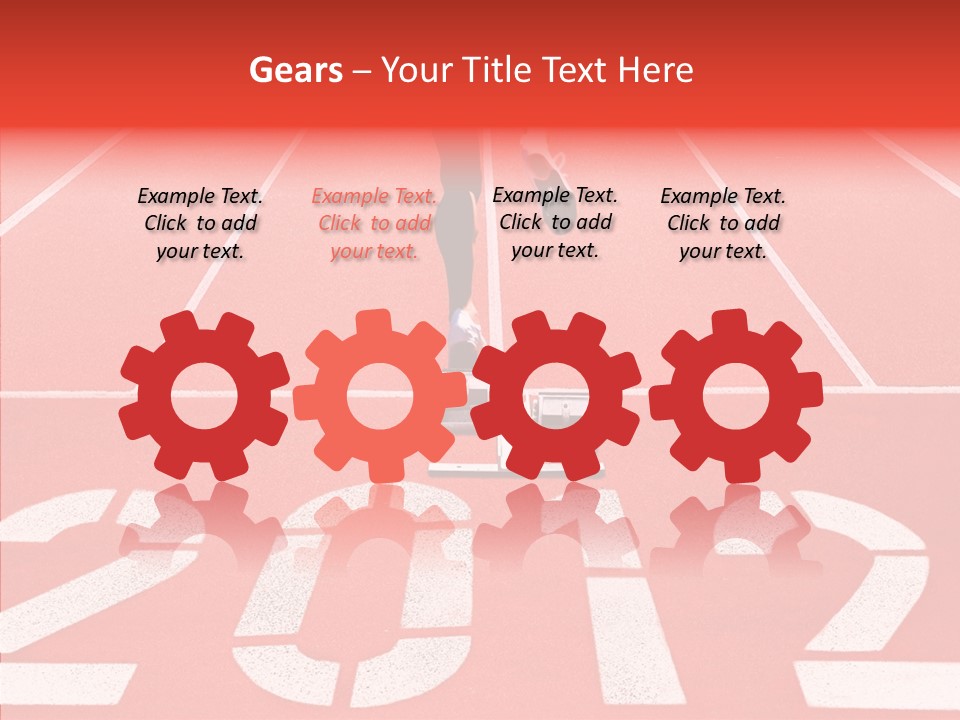 Red Simplicity Block PowerPoint Template